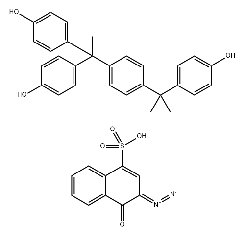 1-Naphthalenesulfonic acid, 3-diazo-3,4-dihydro-4-oxo-, ester with 4,4'-[1-[4-[1-(4-hydroxyphenyl)-1- methylethyl]phenyl]ethylidene]bis[phenol] Struktur