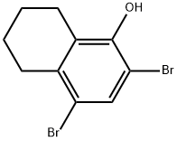 2,4-dibromo-5,6,7,8-tetrahydronaphthalen-1-ol Struktur