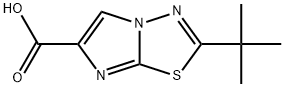 2-(tert-butyl)imidazo[2,1-b][1,3,4]thiadiazole-6-carboxylic acid Struktur