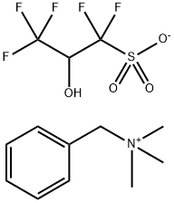 Benzenemethanaminium, N,N,N-trimethyl-, 1,1,3,3,3-pentafluoro-2-hydroxy-1-propanesulfonate (1:1) Struktur