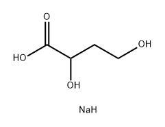 Butanoic acid, 2,4-dihydroxy-, sodium salt (1:1) Struktur