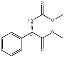 Benzeneacetic acid, α-[(methoxycarbonyl)amino]-, methyl ester, (S)- (9CI) Struktur