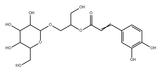 [(S)-2-[(3,4-Dihydroxy-trans-cinnamoyl)oxy]-3-hydroxypropyl]β-D-glucopyranoside Struktur