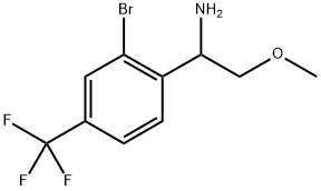 1-[2-bromo-4-(trifluoromethyl)phenyl]-2-methoxyethanamine Struktur