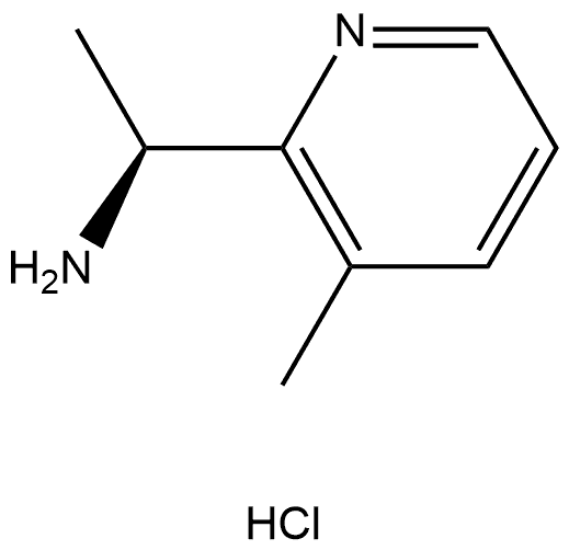 (S)-1-(3-methylpyridin-2-yl)ethan-1-amine hydrochloride Struktur