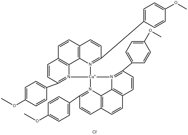 Copper(1+), bis[2,9-bis(4-methoxyphenyl)-1,10-phenanthroline-κN1,κN10]-, chloride (1:1), (T-4)- Struktur