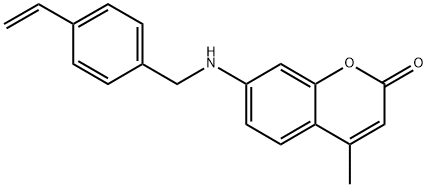 7-[[(4-Ethenylphenyl)methyl]amino]-4-methyl-2H-1-benzopyran-2-one Struktur