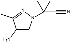 1H-Pyrazole-1-acetonitrile, 4-amino-α,α,3-trimethyl- Struktur