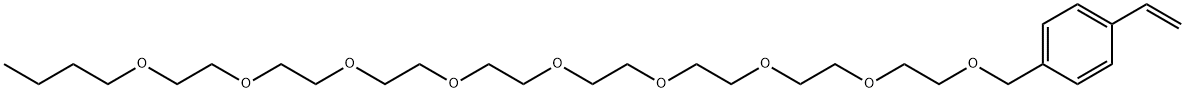 1-(4-Ethenylphenyl)-2,5,8,11,14,17,20,23,26-nonaoxatriacontane Struktur