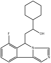 1-Cyclohexyl-2-(6-fluoro-5H-imidazo[5,1-a]isoindol-5-yl)ethanol Struktur