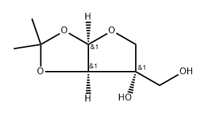 1,2-O-Isopropylidene-b-L-apiose Struktur