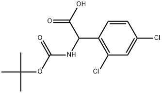 Benzeneacetic acid, 2,4-dichloro-α-[[(1,1-dimethylethoxy)carbonyl]amino]- Struktur