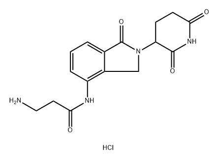 3-amino-N-[2-(2,6-dioxo-3-piperidinyl)-2,3-dihydro-1-oxo-1H-isoindol-4-yl]-Propanamide, hydrochloride Struktur