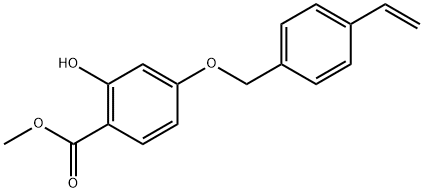 Methyl 4-[(4-ethenylphenyl)methoxy] -2-hydroxybenzoate Struktur