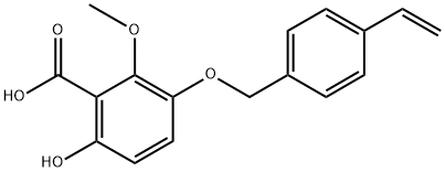 3-[(4-Ethenylphenyl)methoxy]-6-hydroxy-2-methoxybenzoic acid Struktur