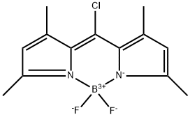 10-chloro-5,5-difluoro-1,3,7,9-tetramethyl-5H-4l4,5l4-dipyrrolo[1,2-c:2',1'-f][1,3,2]diazaborinine Struktur