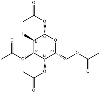 1,3,4,6-Tetra-O-acetyl-2-deoxy-2-iodo-b-D-galactopyranose Struktur