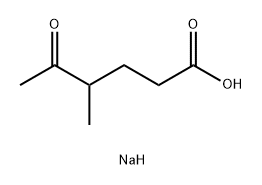 Hexanoic acid, 4-methyl-5-oxo-, sodium salt (1:1) Struktur