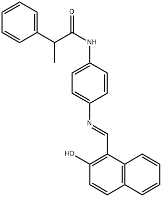 N-[4-[[(2-Hydroxy-1-naphthalenyl)methylene]amino]phenyl]-α-methylbenzeneacetamide Struktur