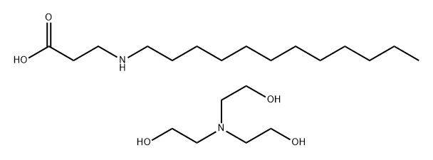 N-dodecyl-beta-alanine, compound with 2,2',2''-nitrilotriethanol (1:1)  Struktur