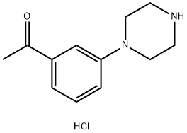 Ethanone, 1-[3-(1-piperazinyl)phenyl]-, hydrochloride (1:1) Struktur