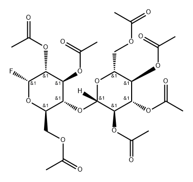 alpha-D-Cellobiosyl fluoride heptaacetate Struktur