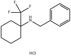 Benzenemethanamine, N-[1-(trifluoromethyl)cyclohexyl]-, hydrochloride (1:1) Struktur