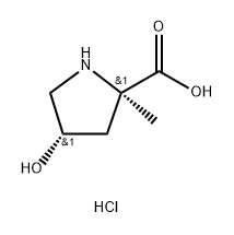 D-Proline, 4-hydroxy-2-methyl-, hydrochloride, trans- (9CI) Struktur