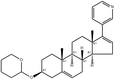 Pyridine, 3-[(3β)-3-[(tetrahydro-2H-pyran-2-yl)oxy]androsta-5,16-dien-17-yl]- Struktur