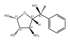 3-amino-5-C-phenylaltrofuranose Struktur