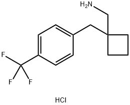 1-[4-(Trifluoromethyl)benzyl]cyclobutylmethanamine hydrochloride Struktur