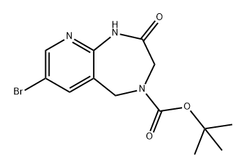 tert-butyl 7-bromo-2,3-dihydro-2-oxo-1H-pyrido[2,3-e][1,4]diazepine-4(5H)-carboxylate Struktur