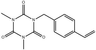 1-[(4-Ethenylphenyl)methyl]-3,5-dimethyl-1,3,5-triazine-2,4,6(1H,3H,5H)trione Struktur