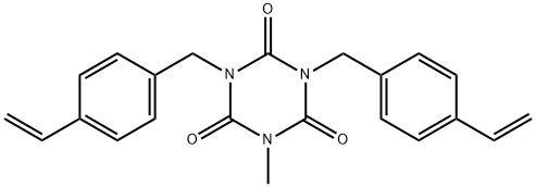 1,3-Bis[(4-ethenylphenyl)methyl]-5-methyl-1,3,5-triazine-2,4,6(1H,3H,5H)trione Struktur