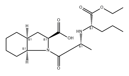 1H-Indole-2-carboxylic acid, 1-[2-[[1-(ethoxycarbonyl)butyl]amino]-1-oxopropyl]octahydro-, [2S-[1[S*(R*)],2α,3aβ,7aβ]]- (9CI) Struktur