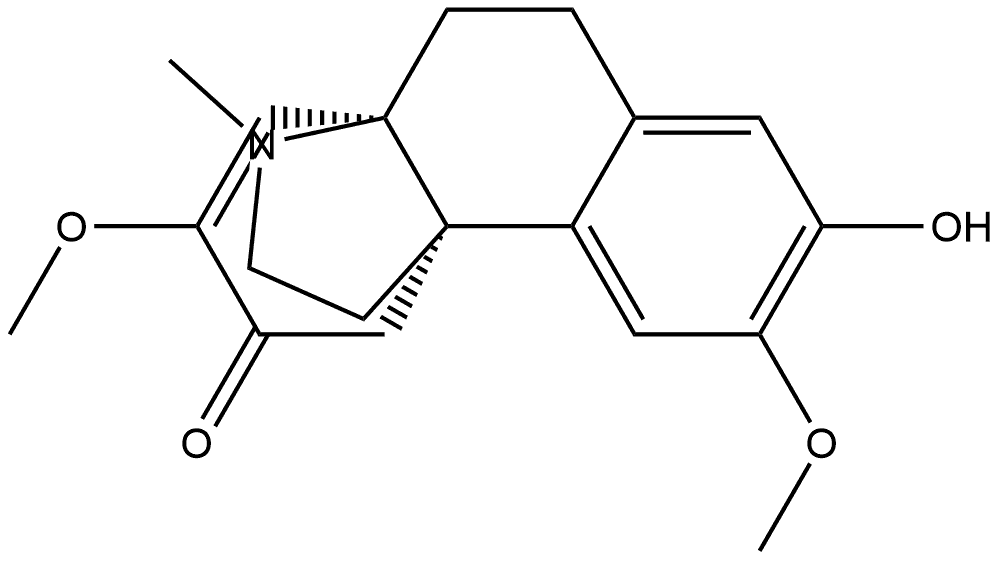 Hasubanan-6-one, 7,8-didehydro-2-hydroxy-3,7-dimethoxy-17-methyl- Struktur