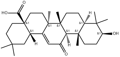 Olean-12-en-28-oic acid, 3-hydroxy-11-oxo-, (3β)- Struktur