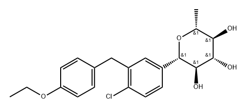 D-Glucitol, 1,5-anhydro-1-C-[4-chloro-3-[(4-ethoxyphenyl)methyl]phenyl]-6-deoxy-, (1S)- Struktur