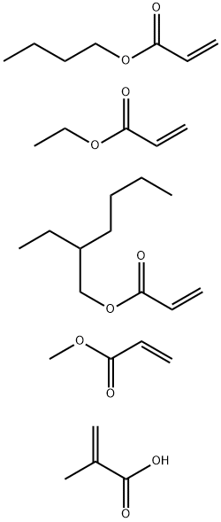 2-Propenoic acid, 2-methyl-, polymer with butyl 2-propenoate, 2-ethylhexyl 2-propenoate, ethyl 2-propenoate and methyl 2-propenoate Struktur