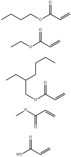 2-Propenoic acid, polymer with butyl 2-propenoate, 2-ethylhexyl 2-propenoate, ethyl 2-propenoate and methyl 2-propenoate Struktur