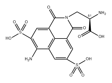 (aR)-a,6-Diamino-1,3-dioxo-5,8-disulfo-1H-benz[de]isoquinoline-2(3H)-propanoic acid Struktur