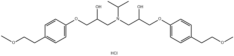 1,1′-[(1-Methylethyl)imino]bis[3-[4-(2-methoxyethyl)phenoxy]-2-propanol hydrochloride Struktur