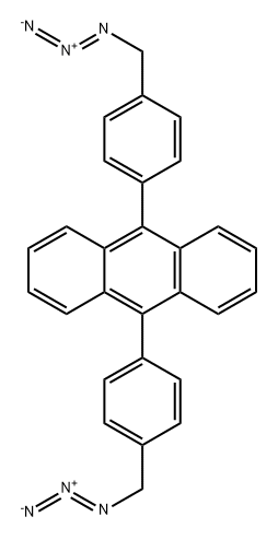 9,10-bis(4-(azidomethyl)phenyl)anthracene Struktur