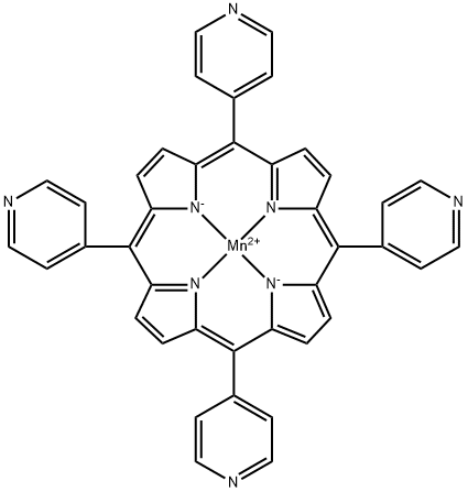 (SP-4-1)-[5,10,15,20-Tetra-4-pyridinyl-21H,23H-porphinato(2-)-κN21,κN22,κN23,κN24] Struktur