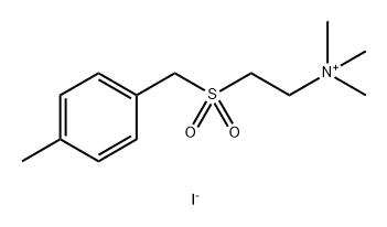 Ethanaminium, N,N,N-trimethyl-2-[[(4-methylphenyl)methyl]sulfonyl]-, iodide (1:1) Struktur