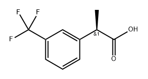 Benzeneacetic acid, α-methyl-3-(trifluoromethyl)-, (R)- (9CI) Struktur