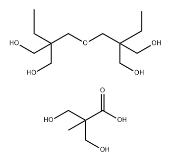 Propanoic acid, 3-hydroxy-2-(hydroxymethyl)-2-methyl-, polymer with 2,2-oxybis(methylene)bis2-ethyl-1,3-propanediol Struktur