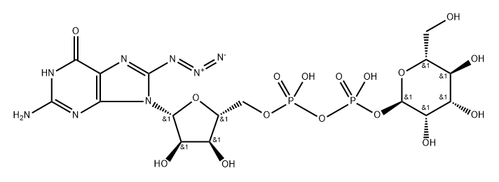 8-azidoguanosine diphosphate-mannose Struktur