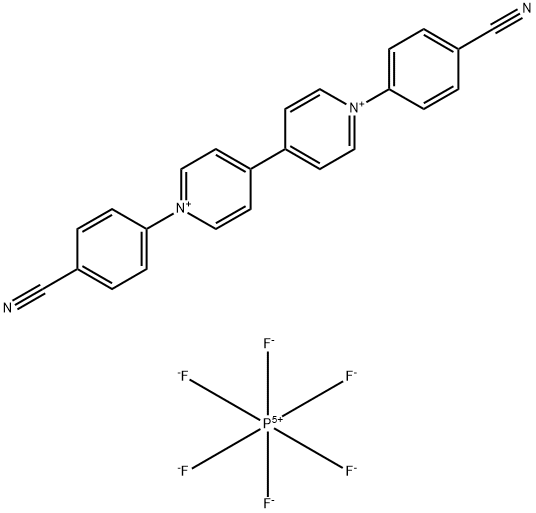 4,4'-Bipyridinium, 1,1'-bis(4-cyanophenyl)-, hexafluorophosphate(1-) (1:2) Struktur