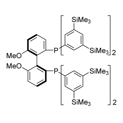 (S)-(6,6'-Dimethoxy-[1,1'-biphenyl]-2,2'-diyl)bis(bis(3,5-bis(trimethylsilyl)phenyl)phosphine) Struktur